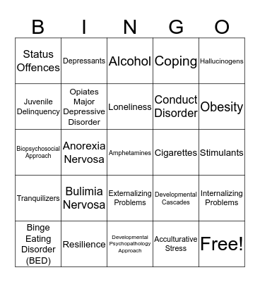 Ch 13 Bingo Card