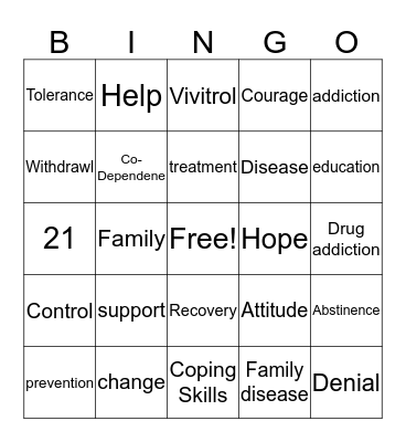 AODA BINGO Card