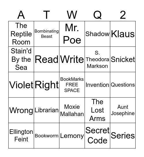 All The Wrong Questions Bingo Card