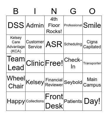 Admin Professional Day Bingo! Bingo Card