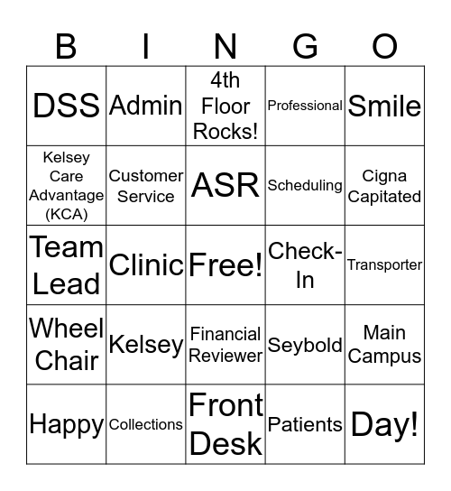 Admin Professional Day Bingo! Bingo Card