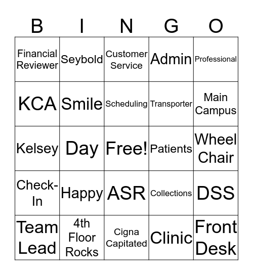 Admin Professional Day Bingo! Bingo Card