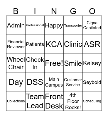 Admin Professional Day Bingo! Bingo Card