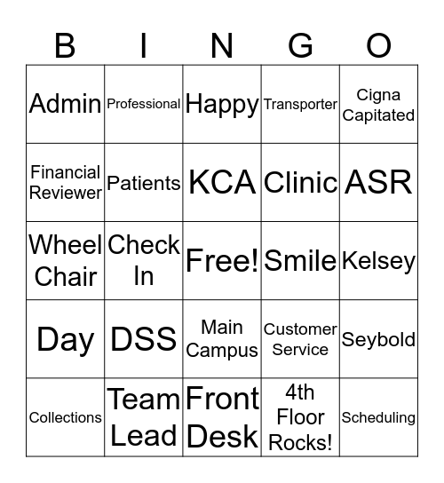 Admin Professional Day Bingo! Bingo Card