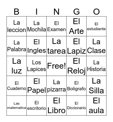 ALLY'S Bingo Card