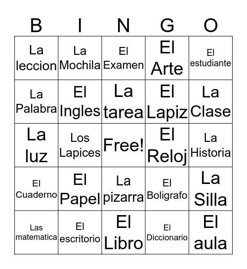 ALLY'S Bingo Card