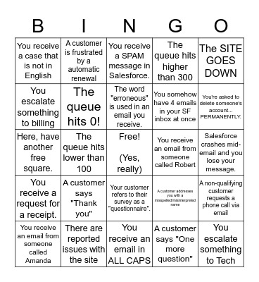 Children of the Corn-er Bingo Card