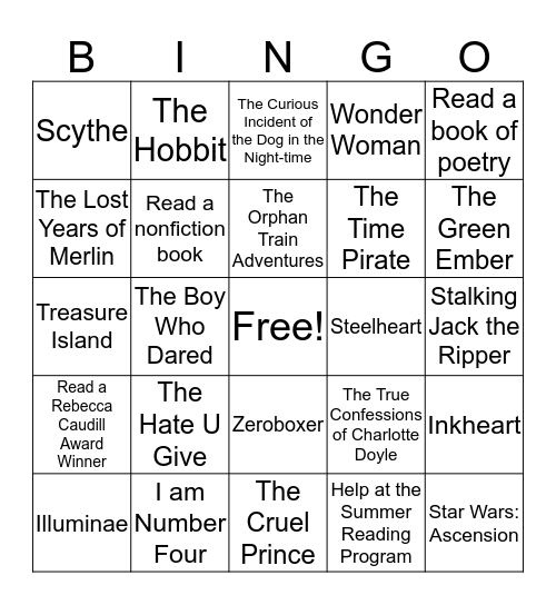 Reading Takes You Everywhere Teens Bingo Card