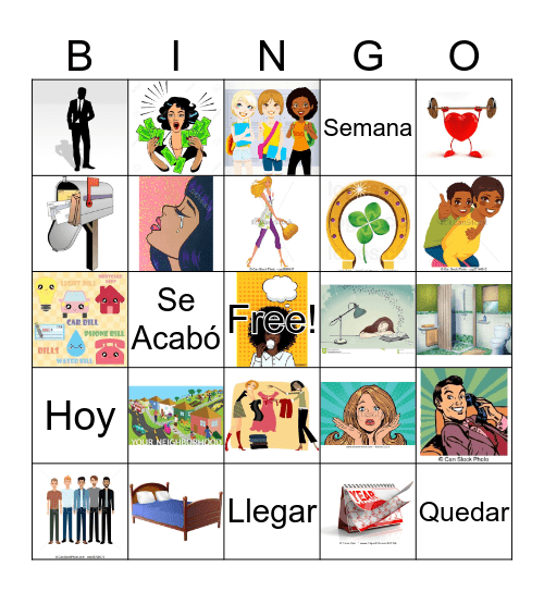 Extra Vocabulario 26-27 Bingo Card
