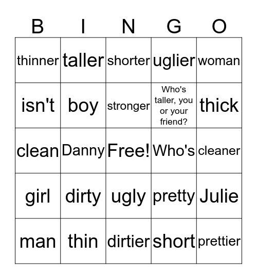 Unit 5 Bingo  Bingo Card