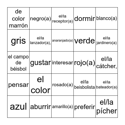 Lotería Bingo Card