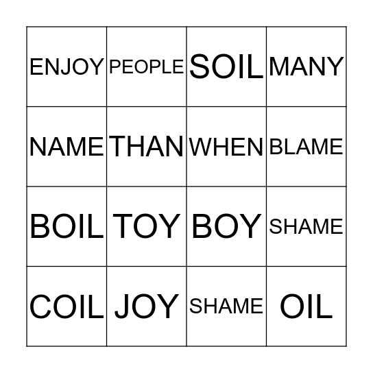 Bingo Card