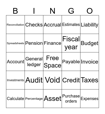 Financial & Accounting Services Division Bingo Card