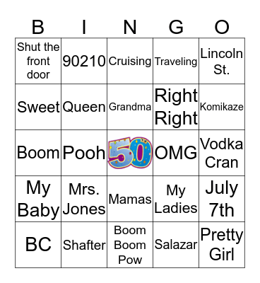 Sail-A-Bration Bingo Card