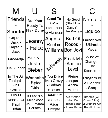 102 Bingo Card