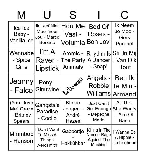 106 Bingo Card
