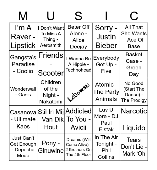 108 Bingo Card