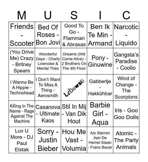 109 Bingo Card
