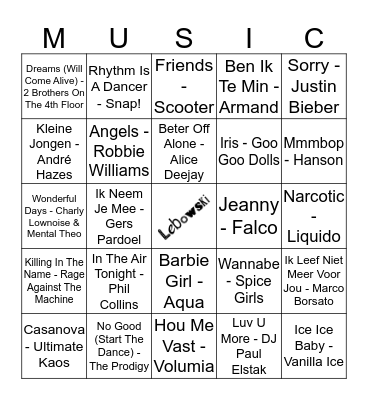 115 Bingo Card