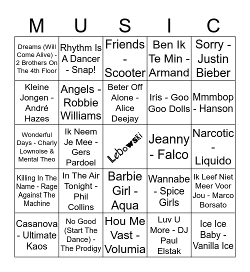 115 Bingo Card