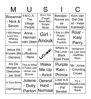205 Bingo Card