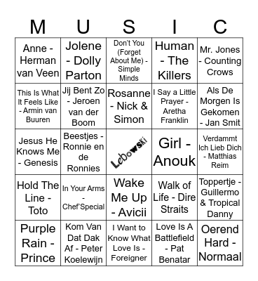 212 Bingo Card