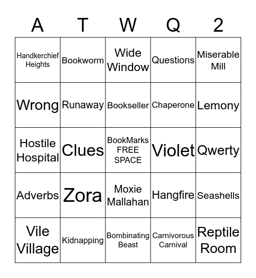 All The Wrong Questions Bingo Card