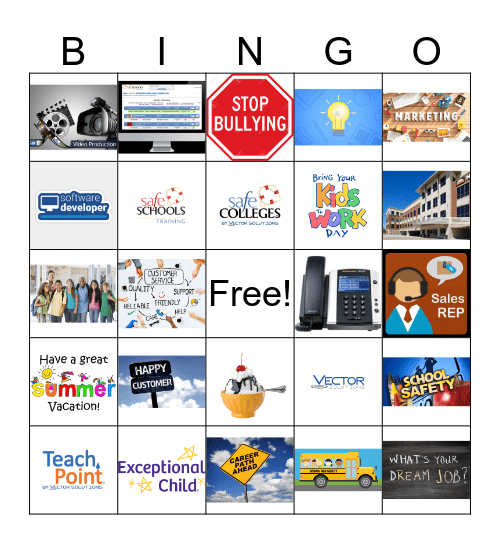 Bring Your Kids to Work Day Bingo Card