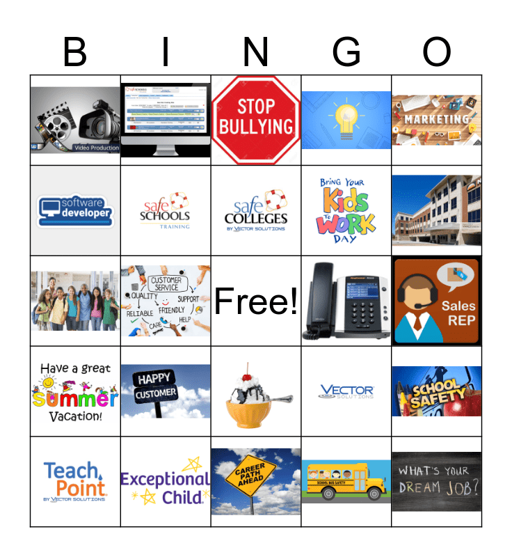 Bring Your Kids to Work Day Bingo Card
