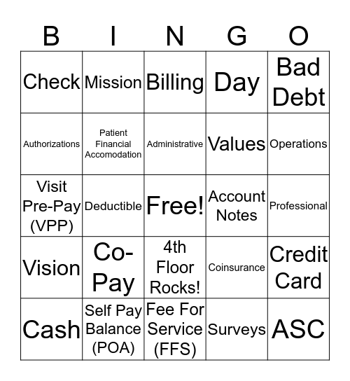 Admin Professional Day Bingo! Bingo Card