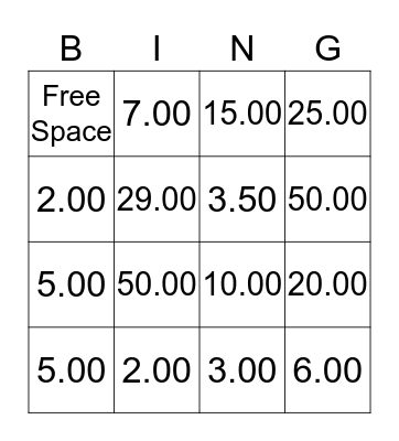 Product Knowledge Bingo Card