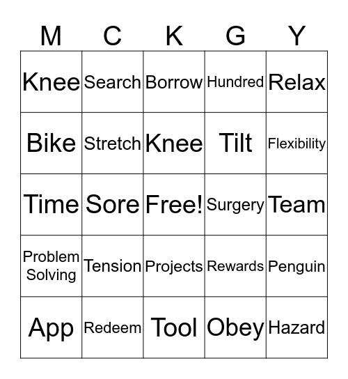 PAY ATTENTION BINGO Card