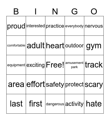UNIT 2 - Aiming High Bingo Card