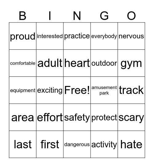 UNIT 2 - Aiming High Bingo Card