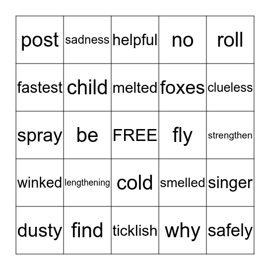 BINGO Card