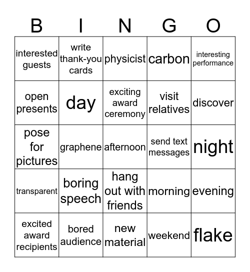 purple Bingo Card