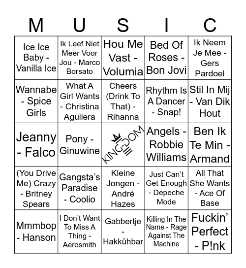 King-Dom 106 Bingo Card