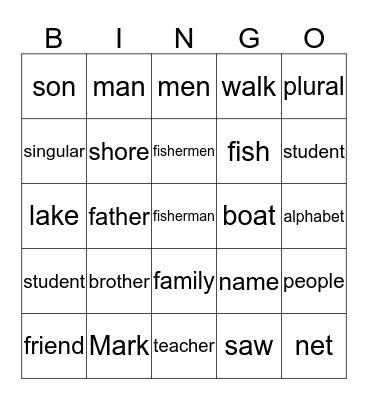 Mark Bingo Card