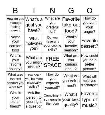 Wellness Bingo  Bingo Card