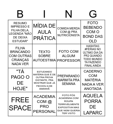 STORIES DA JULIANA Bingo Card