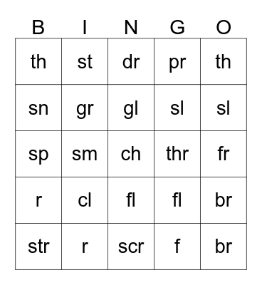 MAGIC E BINGO! Bingo Card