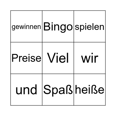 Unser Bingo Card