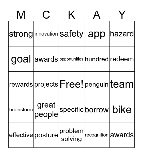 PAY ATTENTION BINGO Card