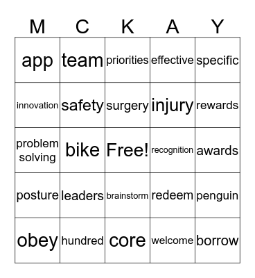 PAY ATTENTION BINGO Card