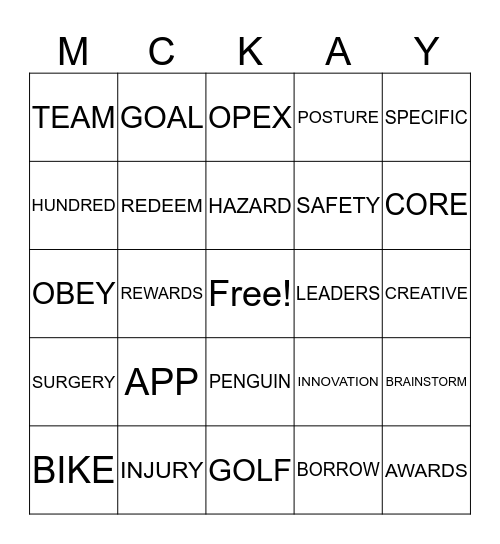 PAY ATTENTION BINGO Card