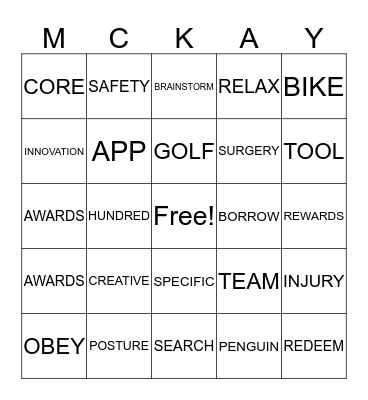 PAY ATTENTION BINGO Card