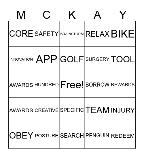 PAY ATTENTION BINGO Card
