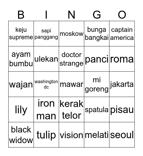 bingo ine Bingo Card