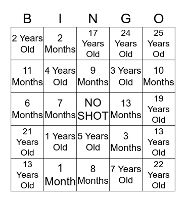 25 Years of TANN Bingo Card