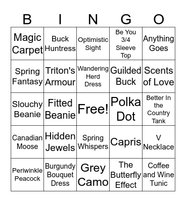 Du North Bingo Card